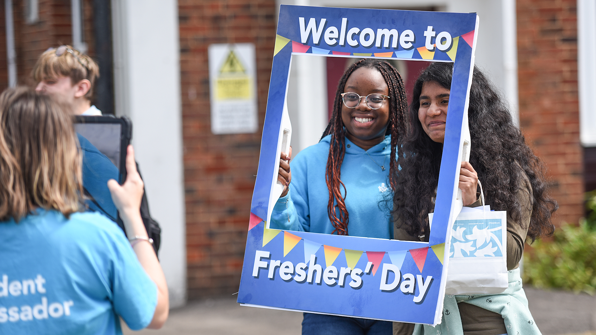 Students enjoying Freshers Day